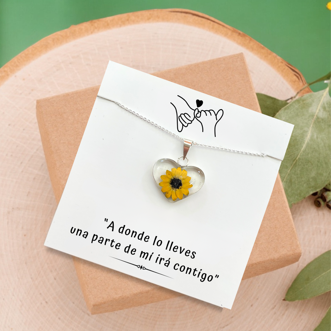 ERES MI SOL - COLLAR DE GIRASOL ETERNO