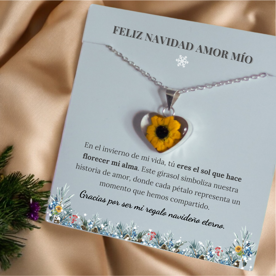 Collar Girasol Eterno: El collar que hará que ella nunca olvide esta Navidad