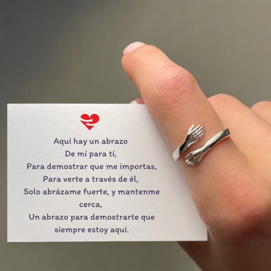 ANILLO ABRAZO DE PLATA