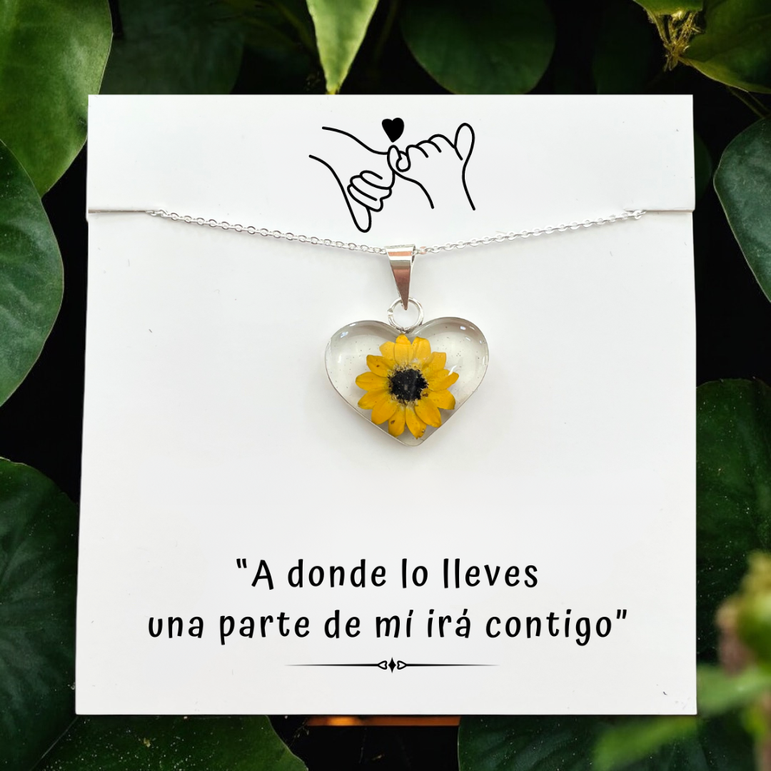 ERES MI SOL - COLLAR DE GIRASOL ETERNO