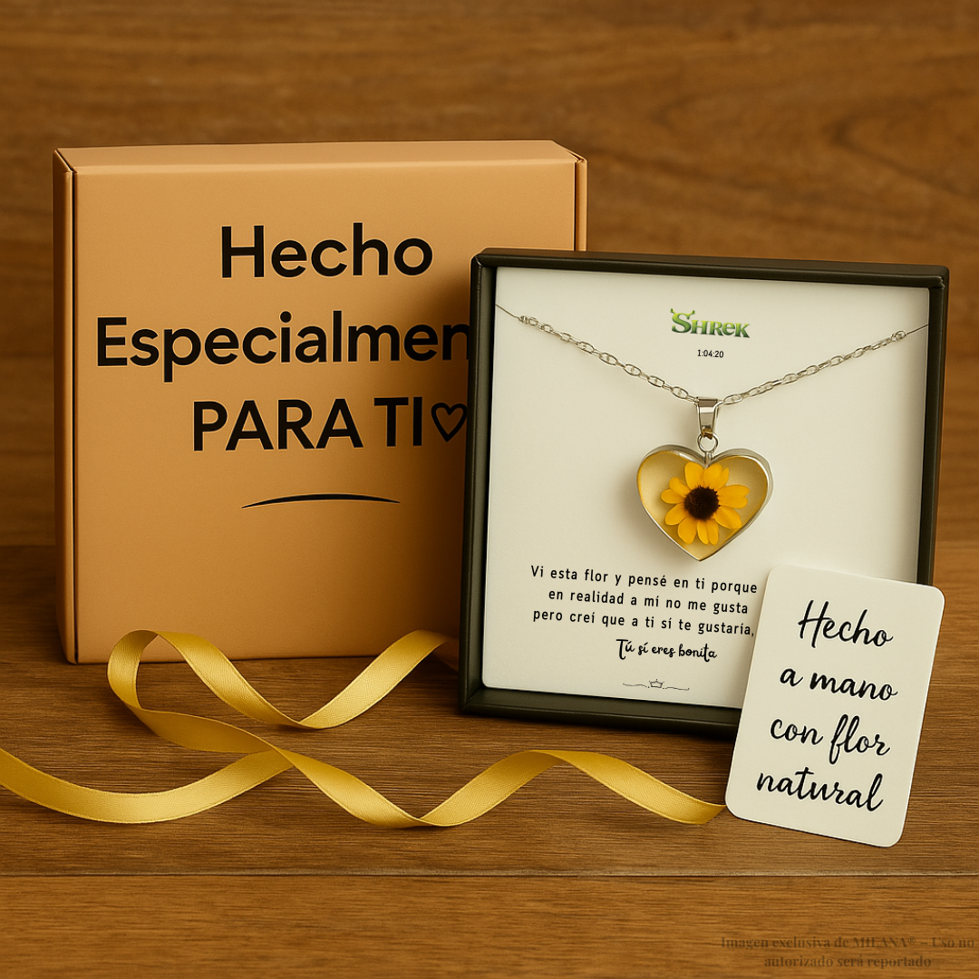Collar tú sí eres bonita, girasol eterno