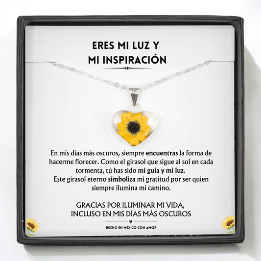 Collar de Girasol Eterno: Eres mi luz y mi inspiración