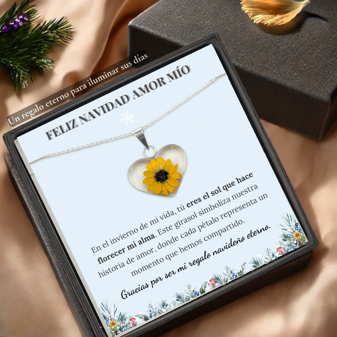 Collar Girasol Eterno: El collar que hará que ella nunca olvide esta Navidad